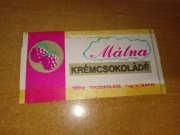 Malinowa czekolada węgierska lata 90 malina puste opakowanie okładka