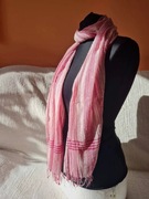 Szalik szal chusta chustka apaszka frędzle różowy różowa damski damska