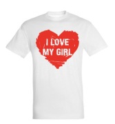 Koszulka T-shirt I LOVE MY GIRL  r. M