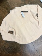 Misiowy sweter oversize z golfem stójką kaszmir wełna