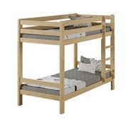 Łóżko piętrowe drewniane 90x200 stelaż kolor dąb lub orzech, wyprzedaż