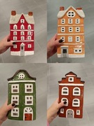 Domki ceramiczne świeczniki świeczniki Święta Boże Narodzenie Christmas 