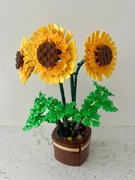 Kwiat z klocków Słoneczniki