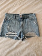 Szorty jeansowe ONLY S jasny denim przetarcia krótkie spodenki