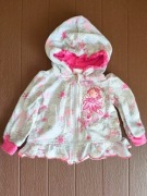 70. Różowo szara bluza z kapturem rozpinana rozmiar 74