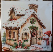 Poszewki świąteczne, nowe, komplet 2 szt. 45 x 45 cm, welur