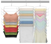 Wieszak wielopoziomowy oszczędzający miejsce srebrny