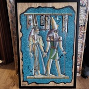 Papirus z Egiptu w ramce oprawiony