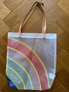 Meri Meri tęcza torba torebka shopper na ramię Mesh plażowa 