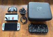 Nintendo Switch OLED White + Mario Odyssey + Pokemon + Etui | GWARANCJA