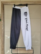 Spodnie dresowe męskie L czarno białe streetwear