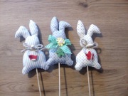 HANDMADE Zajączki ozdoba wielkanocna