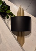 Nowy kinkiet metalowy czarno złoty outlet