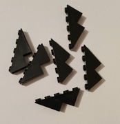 Klocki dachówka czarny - 10 szt.