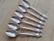 SREBRZONE ŁYŻECZKI DO KAWY FILIŻANKI WZÓR CESARZOWA ROSJA 