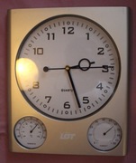 LOT - ŁADNY, DUŻY ZEGAR NA ŚCIANĘ Z LOGO  "LOT" - JAK NOWY, SPRAWNY