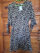 Sukienka damska w panterki z falbana (36)H&M 