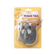 interaktywna zabawka dla kotów, elektryczna mysz do zabawy z piórami