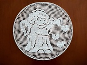 Szydełkowa zawieszka z aniołkiem 