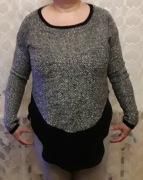 VERO MODA czarno biały sweter r.M 