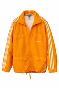 Adidas Orange Jacket with White Stripes vintage L