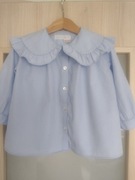 Zara Benetton Okaidi koszula dziewczynka  baby blue Nowa 18-24 m-ce