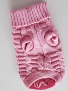 Różowy dzianinowy sweterek dla psa dog sweater