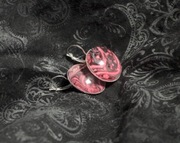 Pulchra - piękne kolczyki 25mm na biglu, artystyczne malowane akwarelami