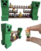 Półka na figurki Minecraft z Kinder Joy podstawka + GRATIS BRELOK