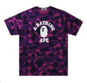 A BATHING APE FIOLETOWA CAMO COLLEGE TEE SS21