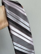 Krawat w paski odcień fioletowy różowy