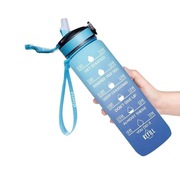 Bidon Na Wode Ze Słomką, Motywujący Do Regularnego Picia Wody