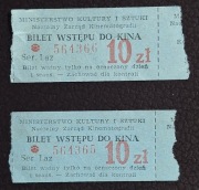 Ministerstwo Kultury i Sztuki, 2x bilet Kino Młoda Gwardia 10zł