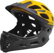 Kask XRIDER XR00KFH01 Czarno-żółty Full Face z odpinaną szczęką (rozmiar S)