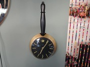 Zegar Kuchenny Ścienny w kształcie patelni Predom Metron lata 70 PRL 