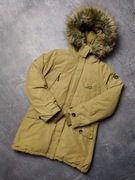 Beżowa puchowa parka Peak Performance kurtka puchowa puch kaczy