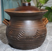 Gliniane naczynie zapiekanie garnek kiszenie kamionka czerwona glina 5l