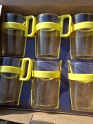 Krośnieńska szklanki z uchwytem PRL 