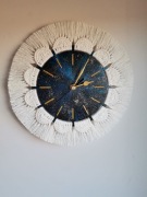 Zegar ścienny makrama handmade