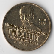 2 zł. Ernest Malinowski - Twórca Kolei Transandyjskiej w Peru-1999 r.