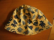 Biało niebiesko granatowa czapeczka rozmiar 6-12 miesięcy, 47 cm