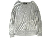 Sweterek szary z ażurkowym zdobieniem, Stradivarius, M