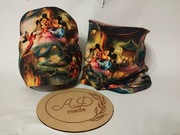 Komplet czapka komin bawełniany Myszka Minnie i Mickey 