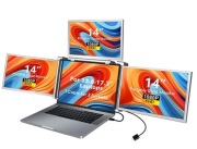 Przenośny potrójny ekran rozszerzający 3x14 cali 1080 FHD (1920x1080).