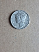 10 centów srebro próby 900 1944r.