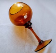 Wazon Horbowy kielich miś kulka kuleczka antico. Bursztynowy prl 