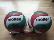 Mega zestaw do siatkówki: 2x Molten V5M5000 + pompka 