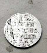 Prusy 1/12 Talara 1765 r  Fryderyk II srebro 