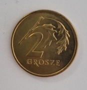 2 gr z 2004 r. Moneta z woreczka menniczego (2004 UNC)