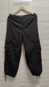 Spodnie Zara r. M czarne bojówki ortalion pas 76 cm